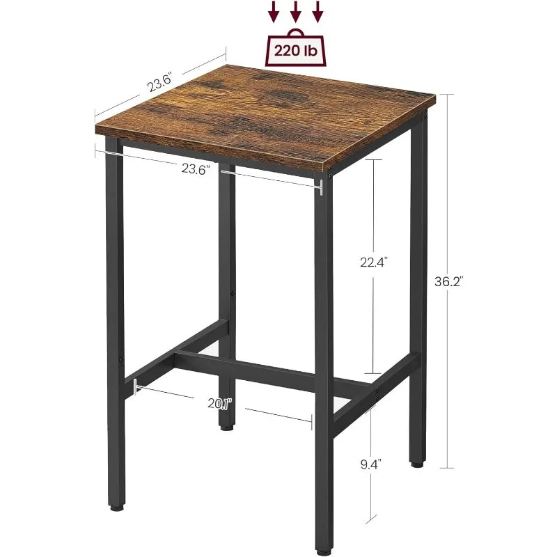 VASAGLE Bar Table, Small Kitchen Dining High Top