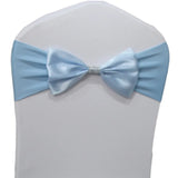 10pcs/50pcs Free Tie Wedding Satin Chair Sash Elastic