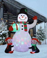 Christmas Inflatable Decoration Toy Snowman Built-in LED Lights