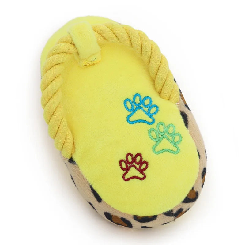 Dog Plush Sound Cotton String Slippers Pet Relieving