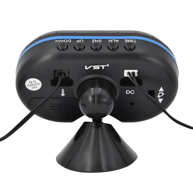 Digital Car Clock Dual Thermometer Battery Voltmeter Voltage Luminous Electronic Clock Car DC 12/24V Interior Accessories 4 IN 1