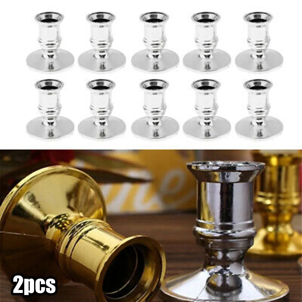 2pcs Traditional Shape Taper Standard Candle Holders Candlestick