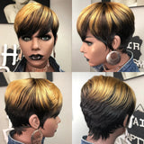 WIGERA Highlight Synthetic Pixie Cut Wigs Short Hairstyles