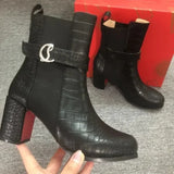 2023 Luxury Red Bottom Ankle Boots