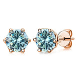 GRA 0.5ct-1ct D Color Certified Moissanite Stud Earrings