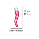 5pcs Stainless Steel Chili Charms Pendant For Jewelry
