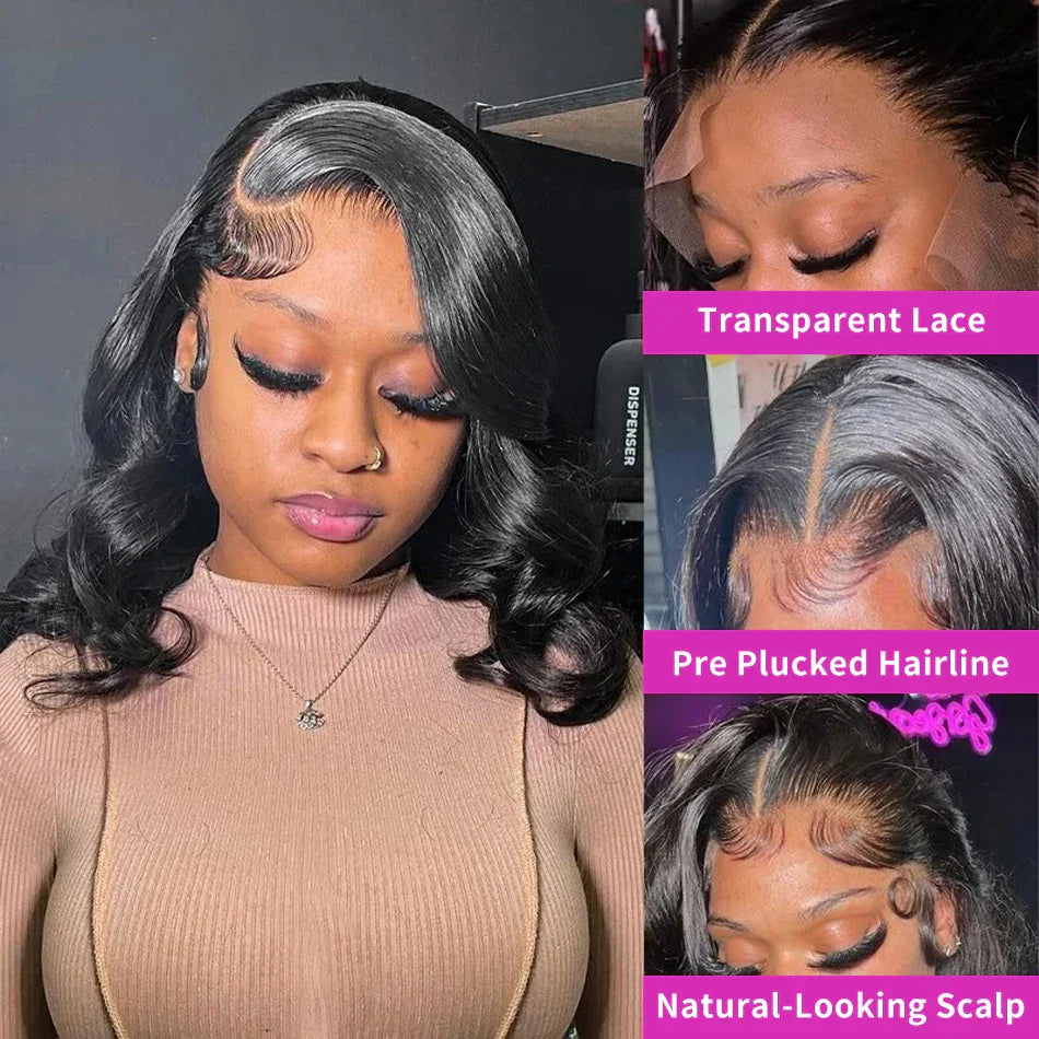 250% Body Wave 13x4 13x6 Cheap Short Bob