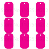 20pcs Aluminum Blank Rectangular Pet Dog Tag Custom