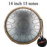 Hluru Glucophone Steel Tongue Drum 14 Inch 15