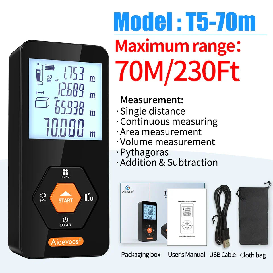 Aicevoos Digital Laser Rangefinder 50M 70M 100M 120M