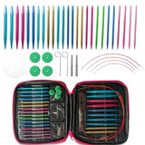 Aluminum Circular Knitting Needles Set Interchangeable Crochet Hooks