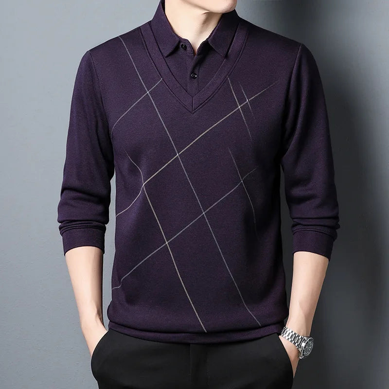 BROWON Brand Graphic T Shirts Men 2024 Autumn