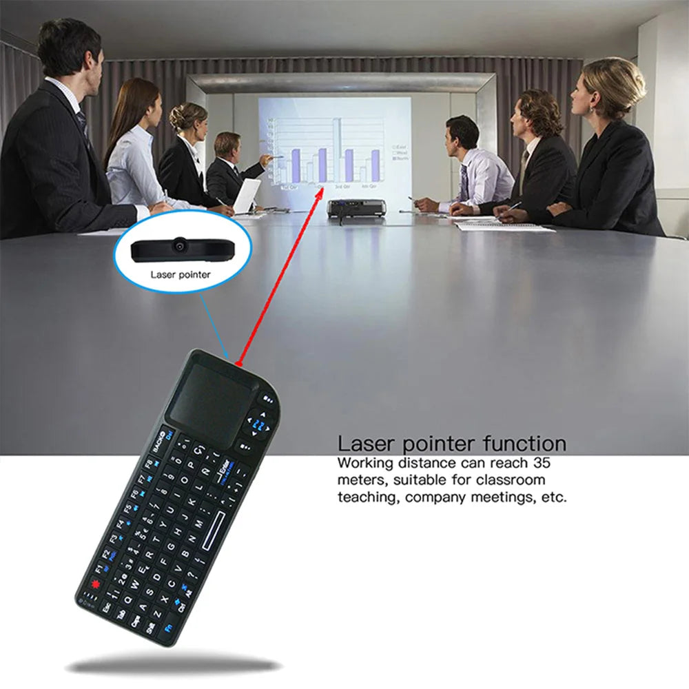 A8 Mini Wireless Keyboard 2.4G 7 Color Backlit