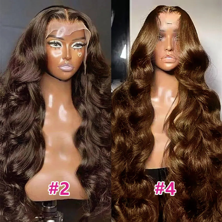 Chocolate Brown Lace Front Wigs Body Wave Lace