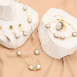 GLSEEVO Natural Baroque Shaped Pearl Women Jewelry Necklace