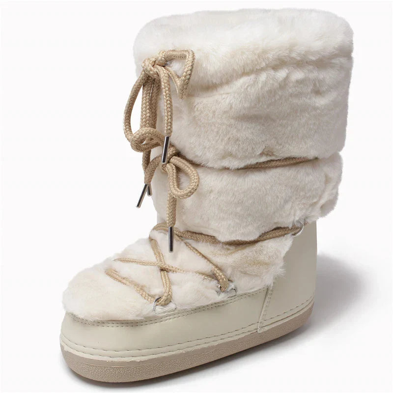 2024 Winter Fur Boots Snow Boots Women Ski