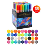 36 Colors Acrylic Paint Markers Pens Set for