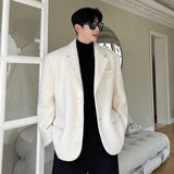 IEFB Korean Chic Male Woolen Jacket Fashion Lapel