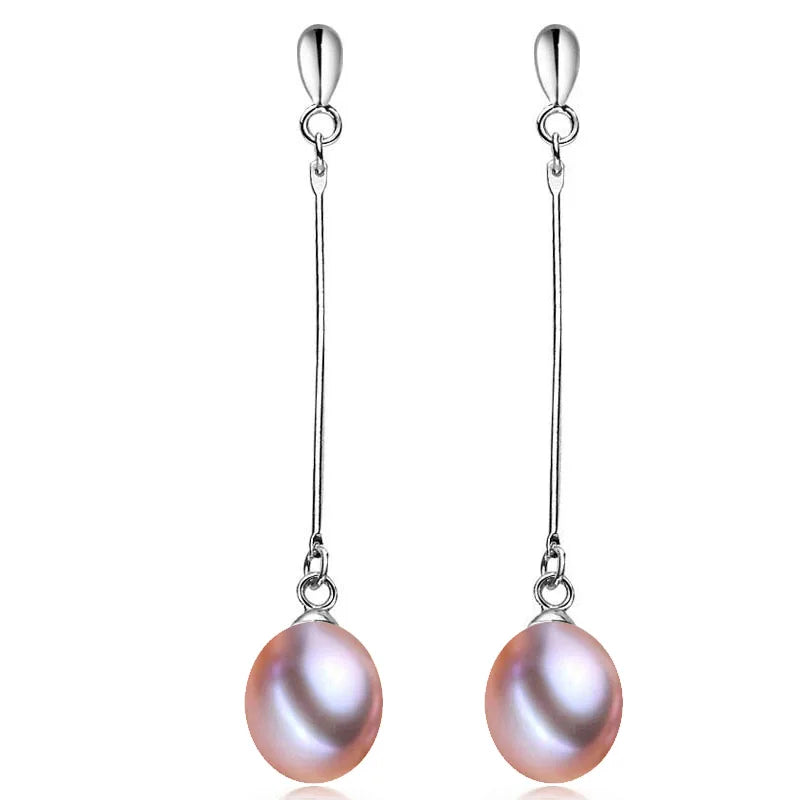 Trendy Natural Freshwater Long Pearl Earrings For Women,fashion