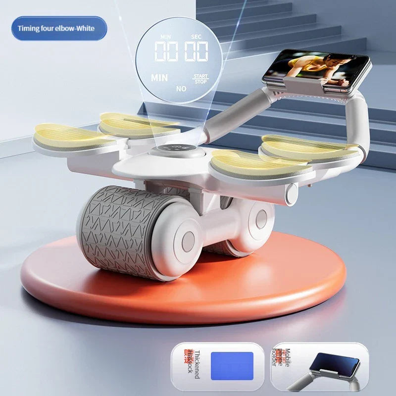 Abdominal Wheel with Timer Safe Silent Multifunctional Muscle