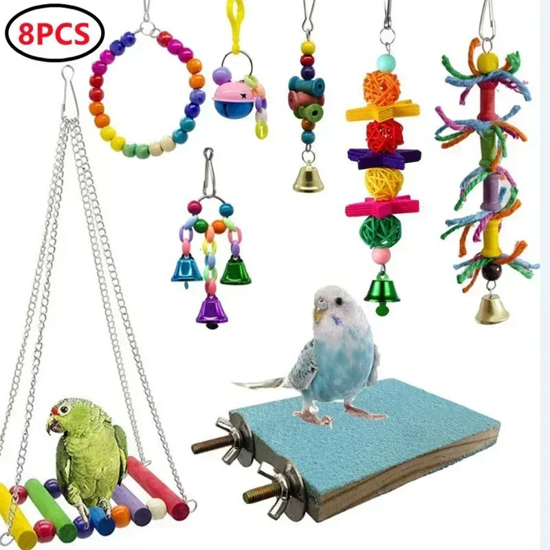 Combination Parrot Bird Toys Accessories Articles Parrot Bite