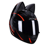 Motorcycle Full Face Helmet Cat Ear Helmet Women Moto Ear Helmets Personality Motorbike Helmet Motocross Capacete Casque