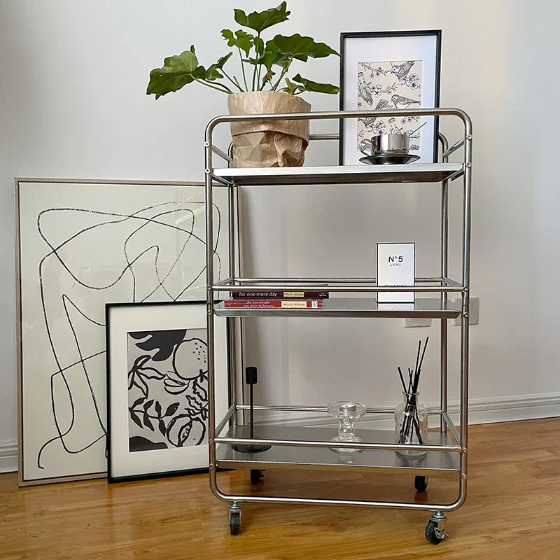 Metal Shelf Ins Modern Style Multi-layer Floor Removable