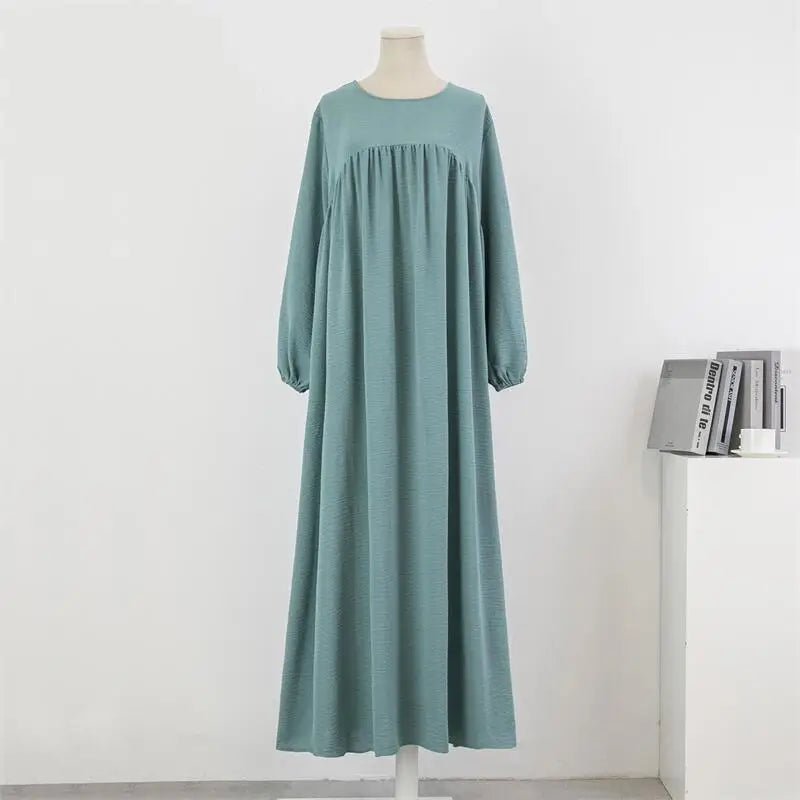 Spirng Autumn Full Sleeve Casual Plus Size Dress