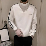 Male Clothes Top Black Sweatshirt for Men Hoodieless