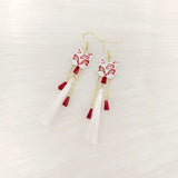 Vintage Fox Mask Earrings for Women Japanese Style