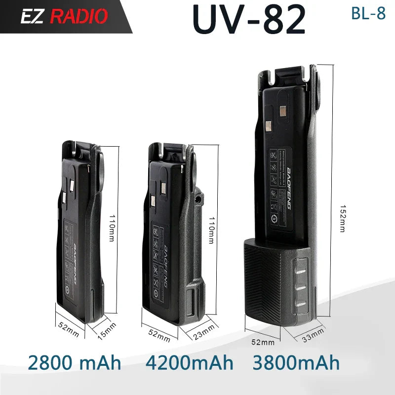 Baofeng UV 82 Battery BL-8 Walkie Talkies Ham