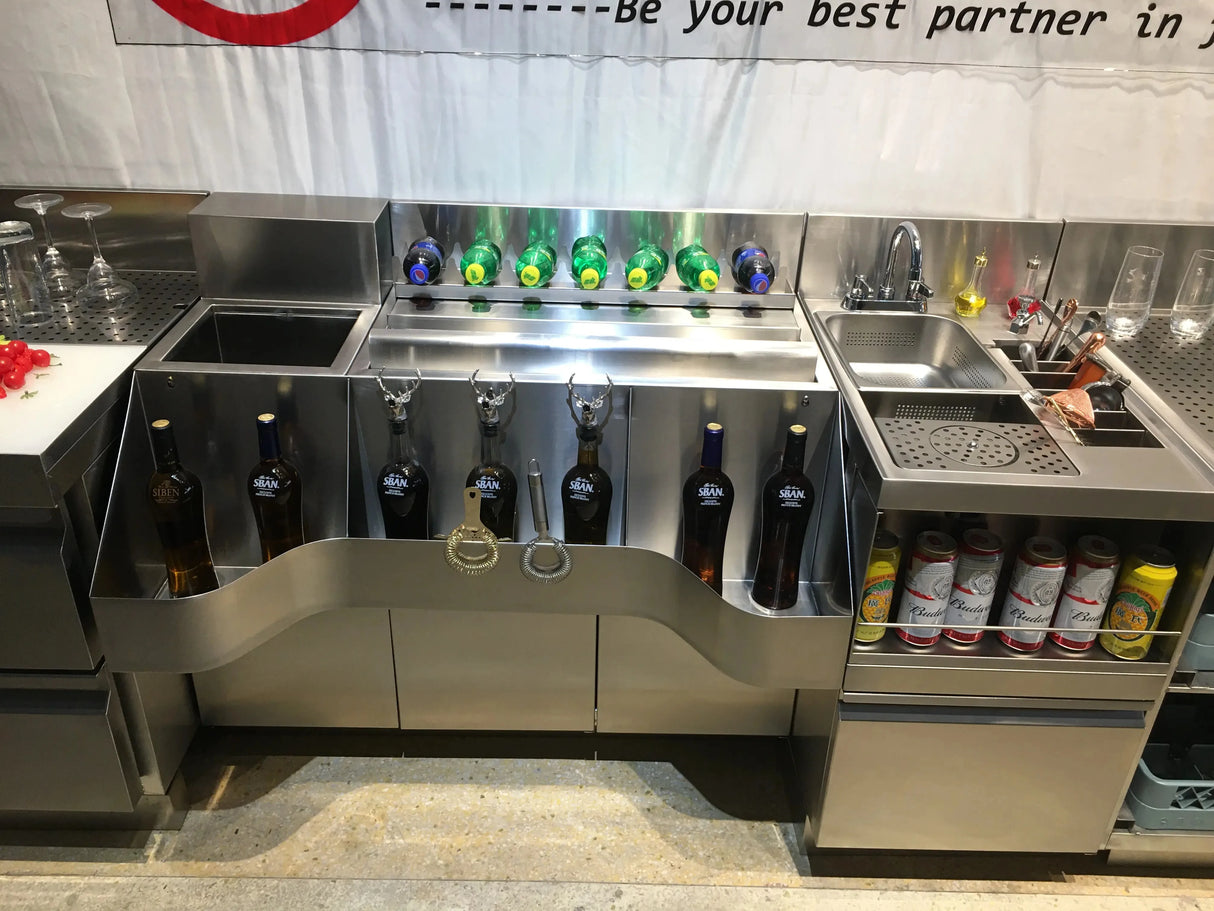 Entertainment Bar Equipment Stainless Steel Ice Chest Cocktail