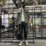 Men's Denim Jacket Long Shirt Wide Shoulders Fashion