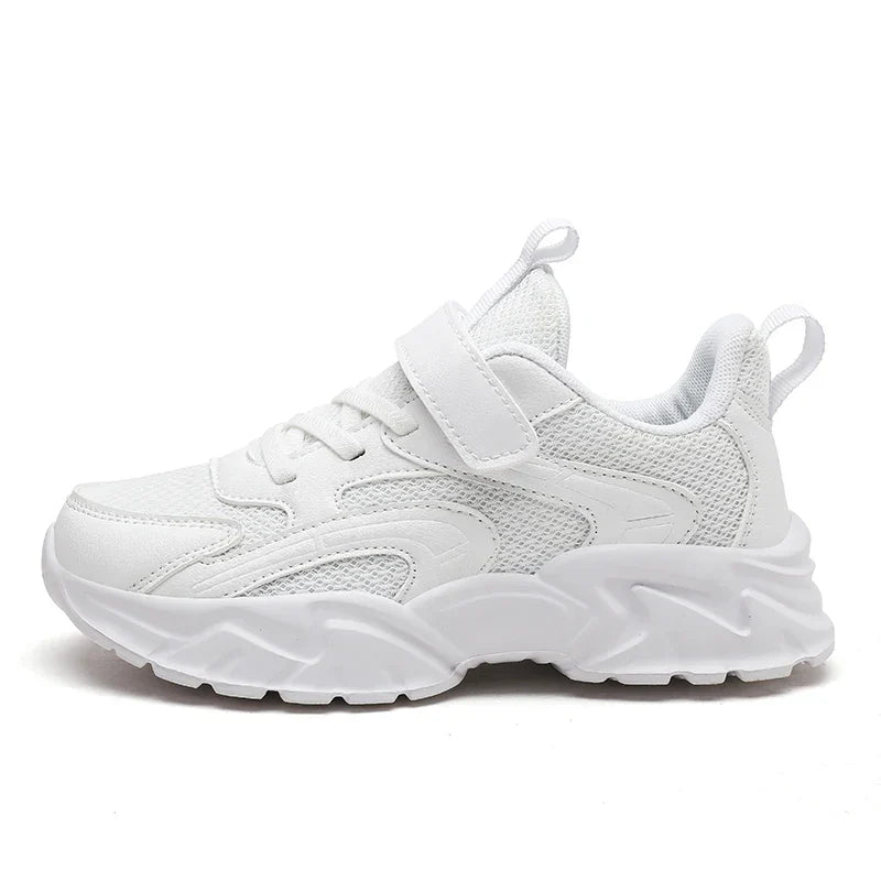Kids Shoes Boy Sneakers Platform Black White Comfortable
