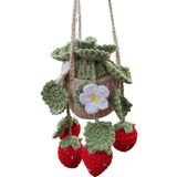 NEW Cute Potted Plants Crochet Car Basket,Hanging Plant