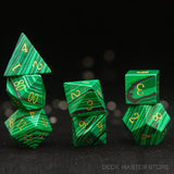 7pcsset Polyhedral Gemstone DnD Dice Set for Tabletop