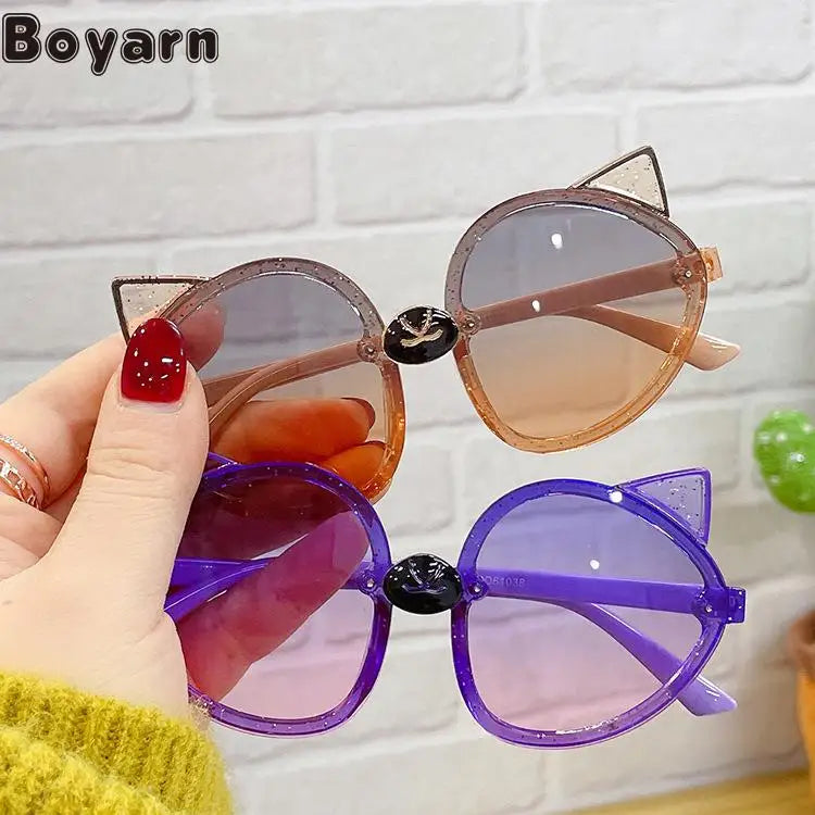 Boyarn New Candy Color Children's Glasses Personality Glitter