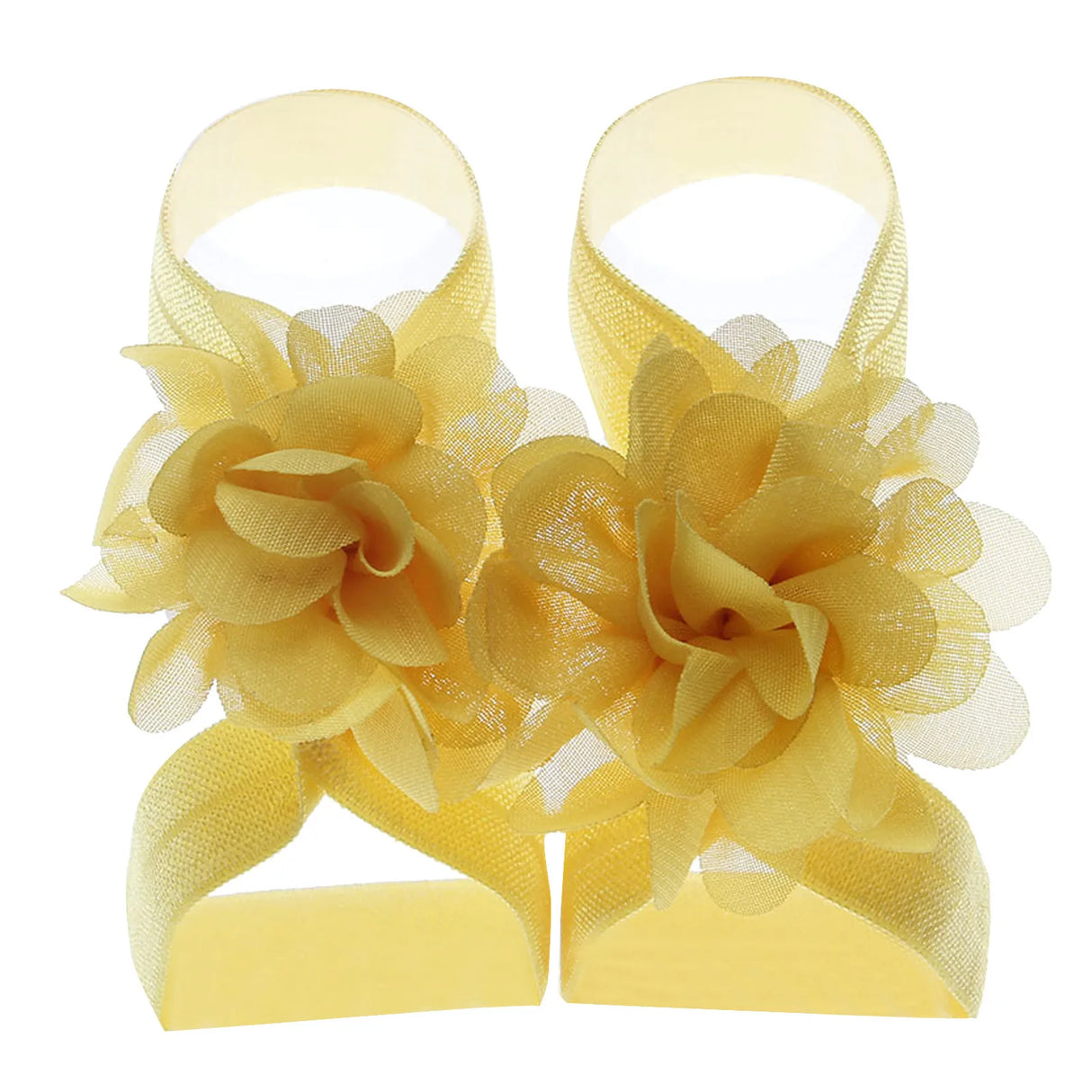 Cute Flower Chiffon Baby Sandals Soft Breathable Solid