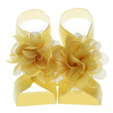 Cute Flower Chiffon Baby Sandals Soft Breathable Solid