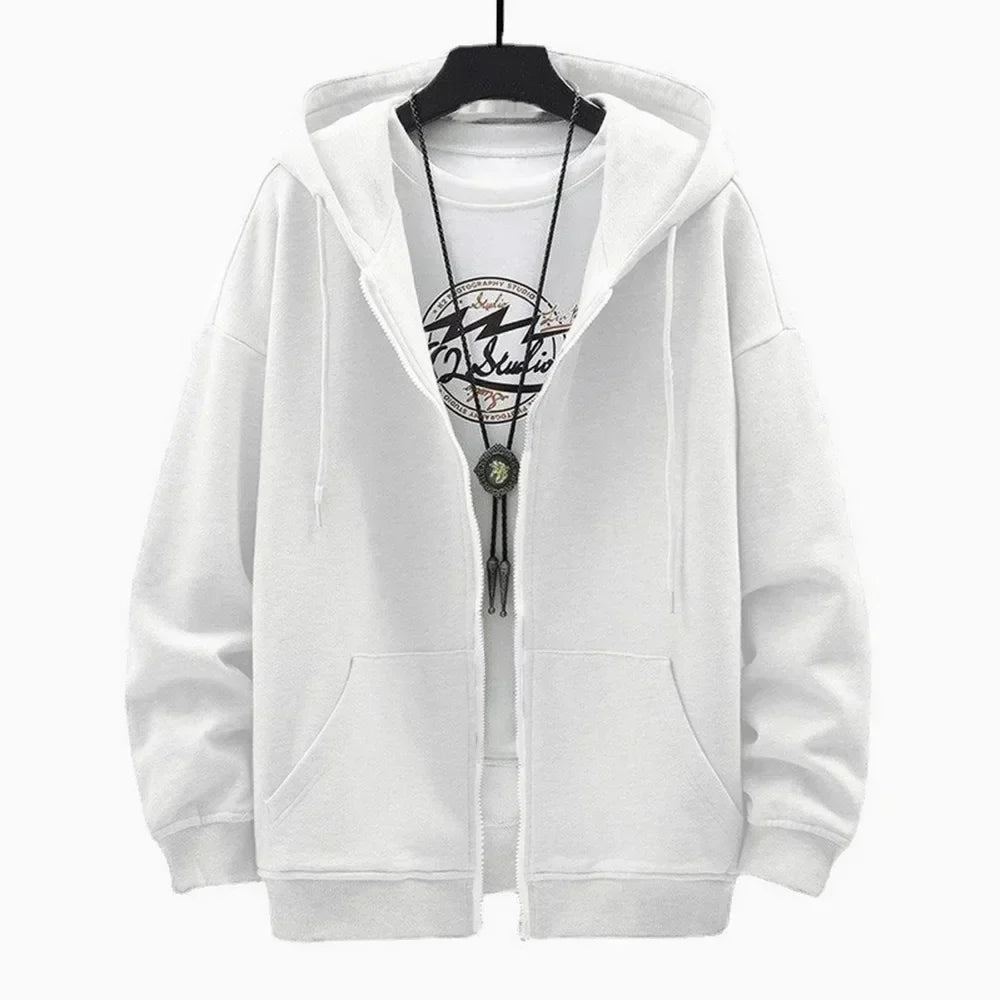 US Size Zip Up Hoodies Autumn Hooded Sweatshirts