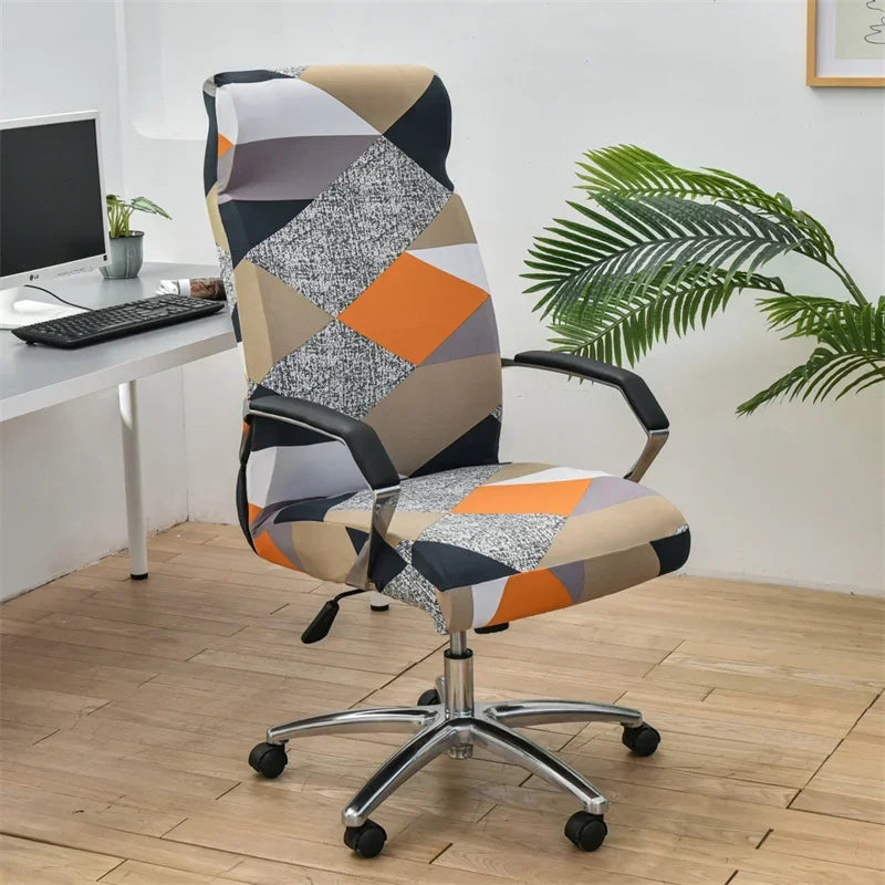 Geometry Printed Computer Chair Cover Elastic Office Chair