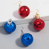 FishSheep Christmas Acrylic Mirror Disco Ball Drop Earring