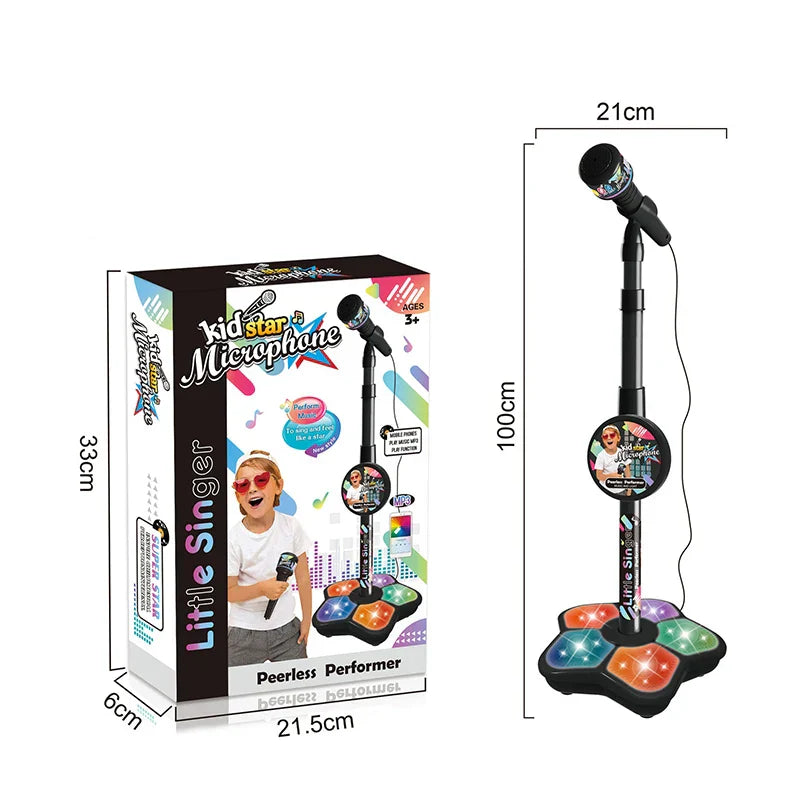 Kids Microphone with Stand Karaoke Song Machine Music