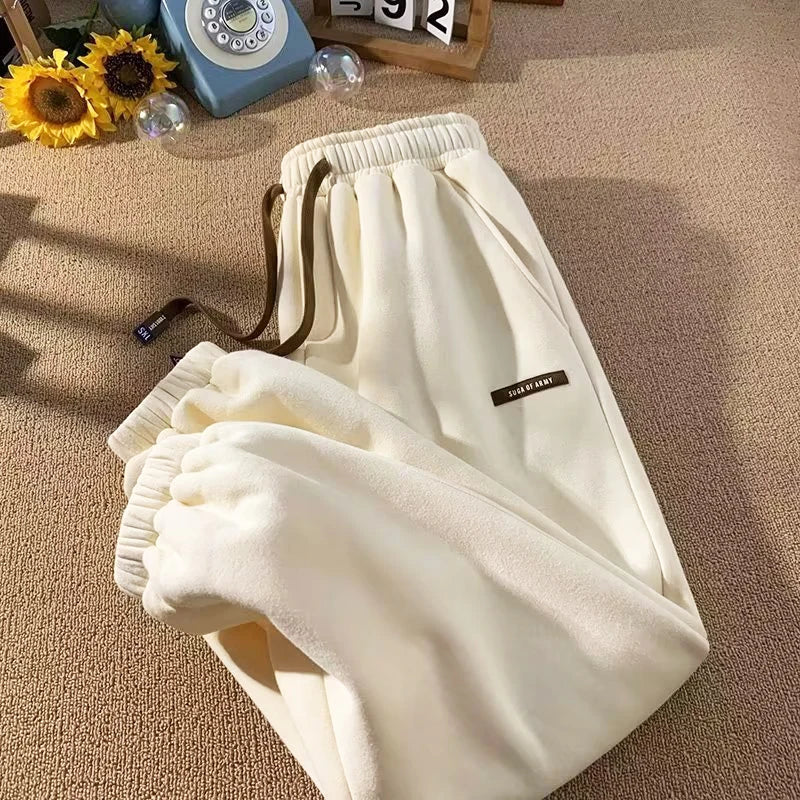 Men's Pants Winter Plush Warm Pants Thickened Casual