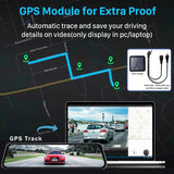 4K Front and Rear Camera Mirror GPS Car
