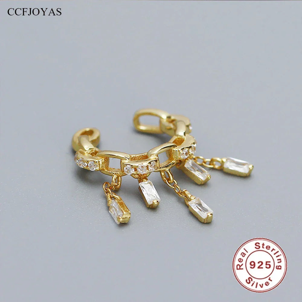 CCFJOYAS 1 PCS 925 Sterling Silver Clip on