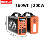 160Wh Portable Power Station 200W Emergency Outdoor External