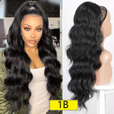Vigorous Synthetic Long Body Wavy Drawstring Ponytail for