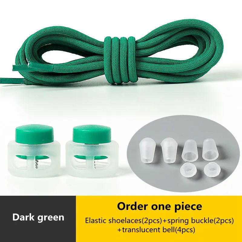 No Tie Shoelace Elastic Round Lock Shoe Laces