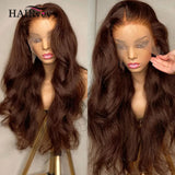 HD Chocolate Brown 13x4 Body Wave Lace Front